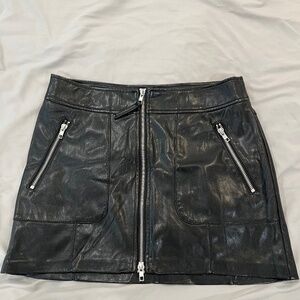 black leather Steve Madden skirt (size 4)